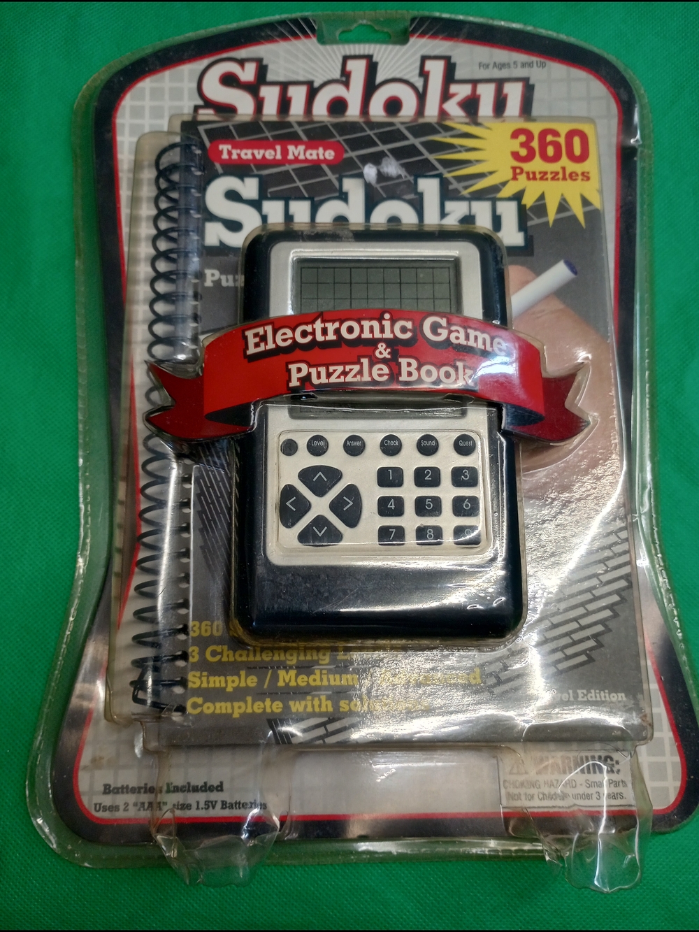 Sudoku Electronic Game & Puzzle Book - Black